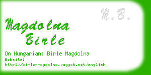 magdolna birle business card